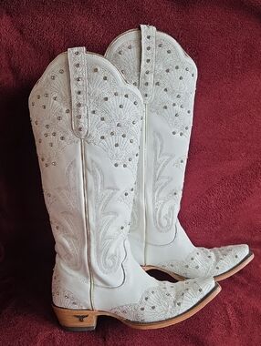 LANE CALYPSO BOOT- MATTE WHITE WESTERN WEDDING BOOT